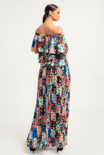 Charger l'image dans la galerie, Printed Ruffle Top And Pleated Skirt Set