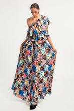 Charger l'image dans la galerie, Printed Ruffle Top And Pleated Skirt Set