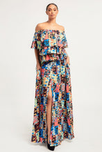 Charger l'image dans la galerie, Printed Ruffle Top And Pleated Skirt Set
