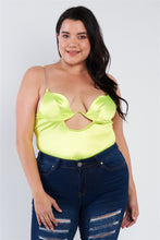 Charger l'image dans la galerie, Body à Chaîne en Soie de Grande Taille à Bretelles Spaghetti et String Haut Découpé au Centre