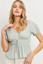Charger l'image dans la galerie, Haut à bords coupés noué sur le devant