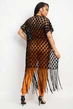 Charger l&#39;image dans la galerie, Kimono à franges ouvert sur le devant au crochet
