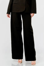 Charger l&#39;image dans la galerie, Ensemble semi-formel de luxe extensible tissé avec blazer et pantalon à jambes larges
