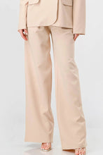 Charger l&#39;image dans la galerie, Ensemble semi-formel de luxe extensible tissé avec blazer et pantalon à jambes larges
