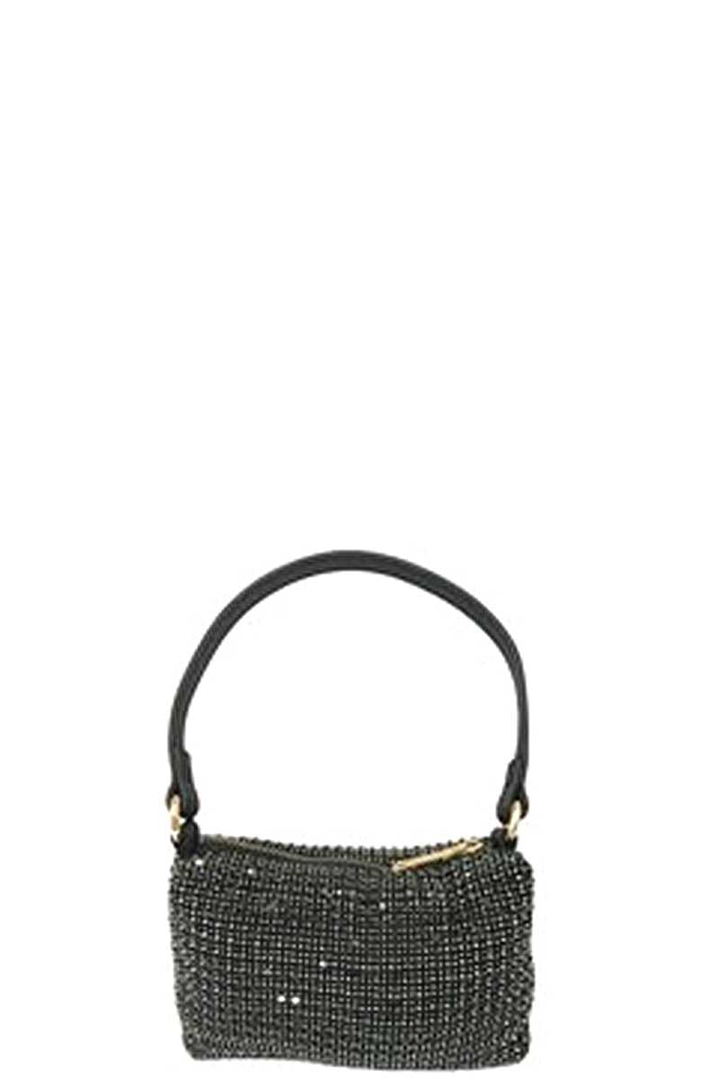 Pochette à poignée en strass chic et à la mode