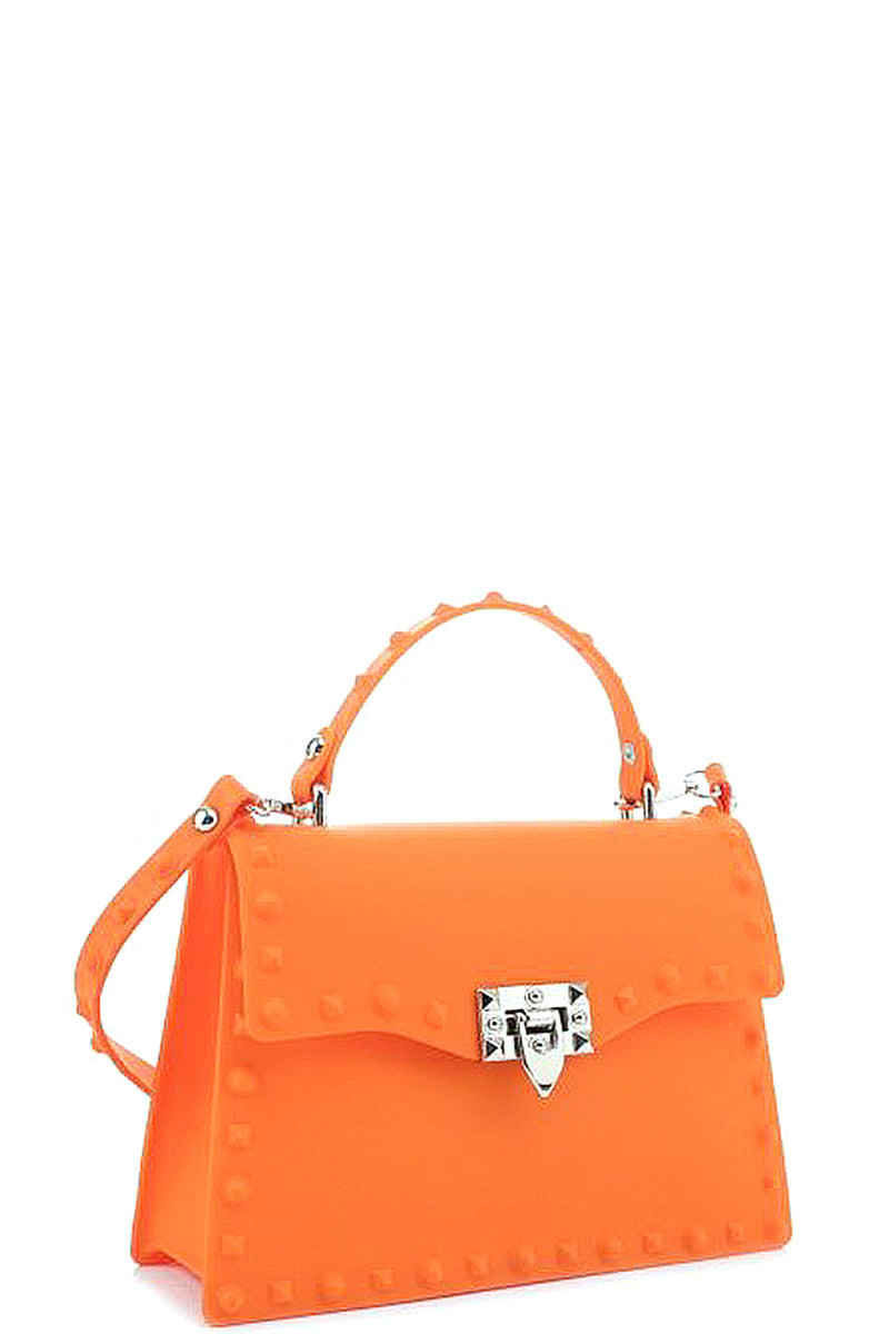 Sac bandoulière à boucle cloutée Smooth Jelly