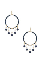 Charger l&#39;image dans la galerie, Boucle d&#39;oreille en perles rondes avec breloque boule d&#39;argile
