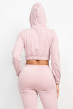 Load image into Gallery viewer, Hooded Corset Top &amp; Pants Set
