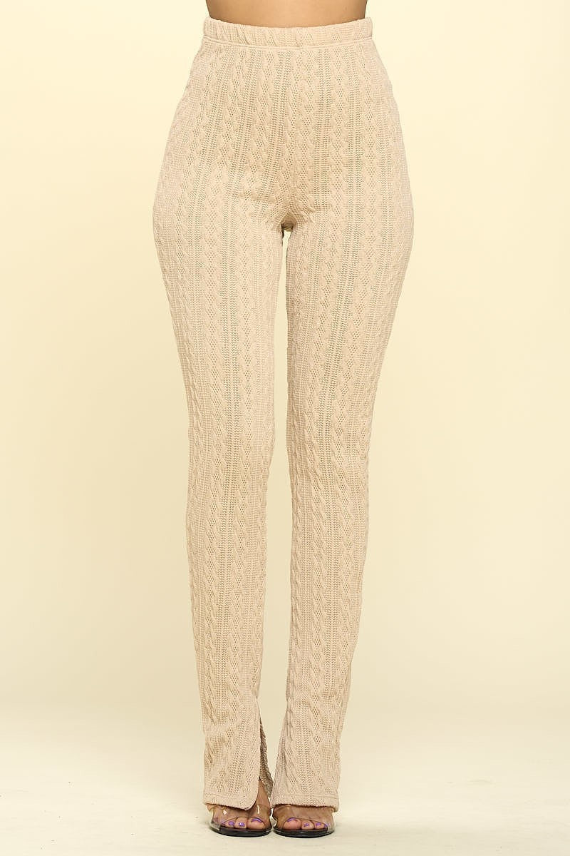 Legging taille haute en tricot