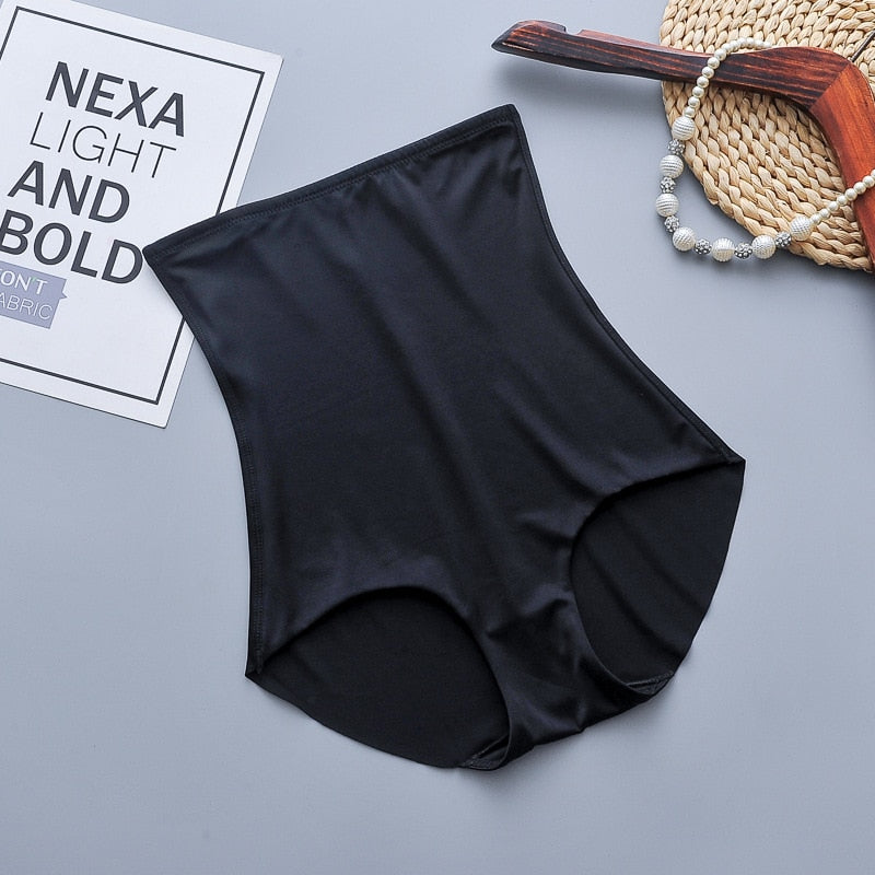 Corset taille haute post-partum, culotte abdominale en soie glacée, sans couture, Section fine, amincissante, levage des fesses, pantalon modelant le corps 
