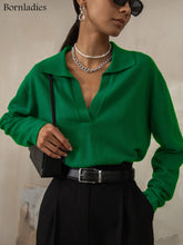 Charger l&#39;image dans la galerie, Bornladies – costume tricoté épais pour femme, ensemble 2 pièces en cachemire doux, pull à col Polo et pantalon à jambes larges, tenue tricotée, hiver 
